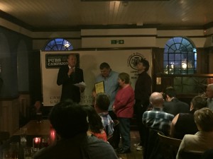 Neil and Sue Being Presented with Award